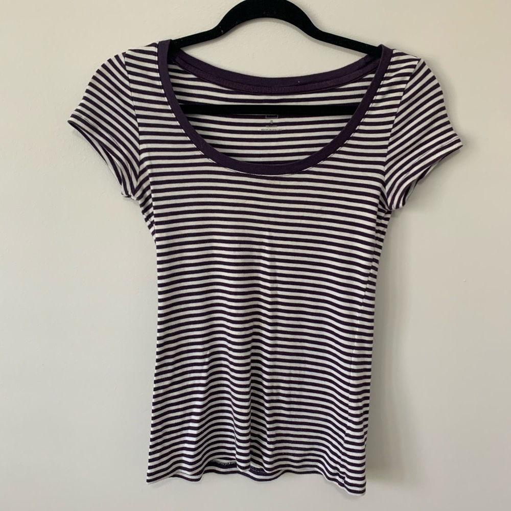 Purple Stripped Tee